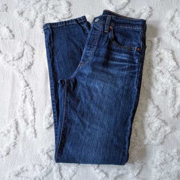 Levi's 501 button up straight leg jeans, size 25 x 30. - Picture 1 of 8